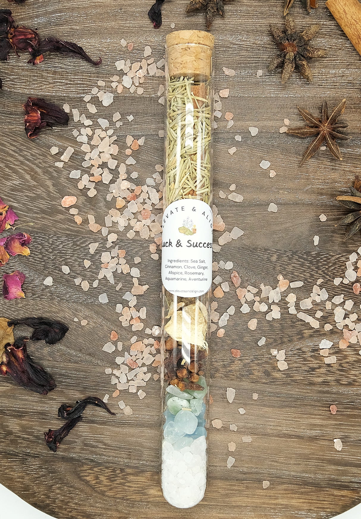 Large Spell Jar Glass Tube - Protection, Luck & Success, Love, Emotional Healing, Happiness, Money, Calming, Confidence