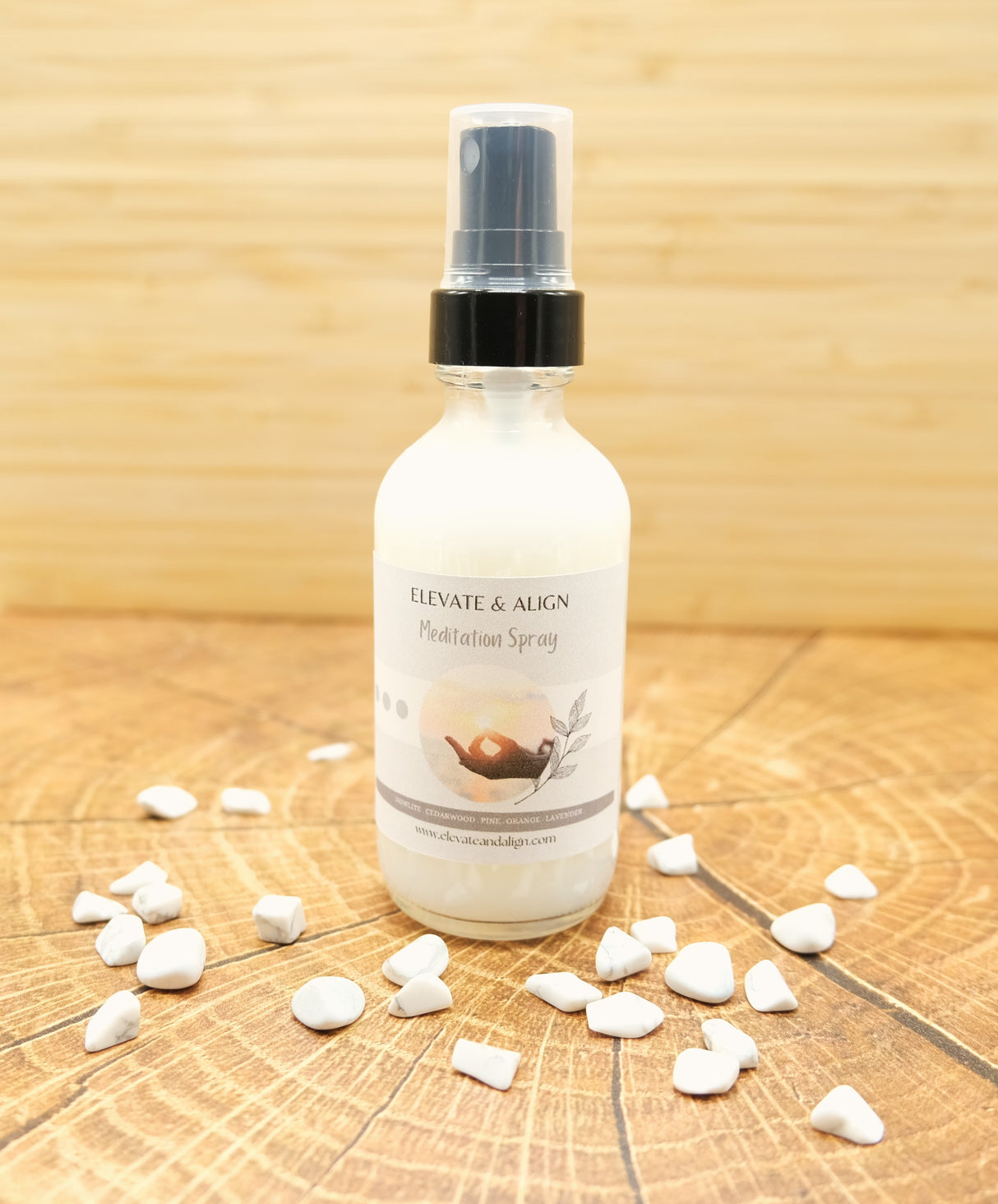 Meditation Intention Crystal Perfume Spray | Ritual Spray | With Howlite Crystals | Smudge Spray | Reiki Charged