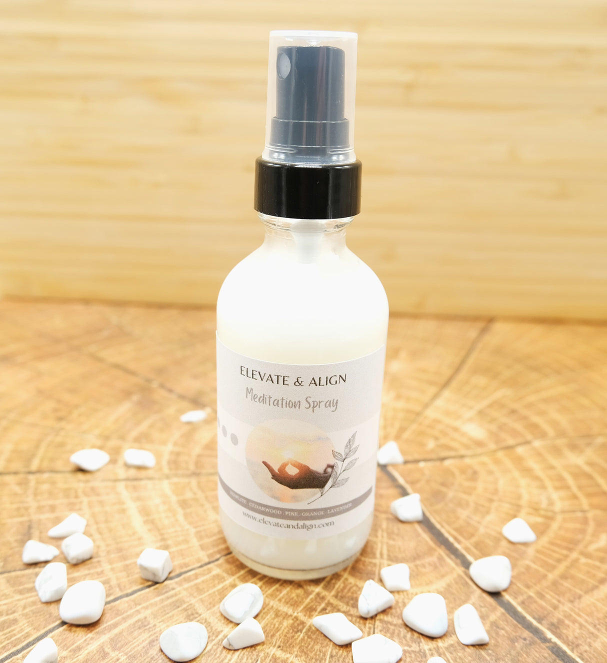 Meditation Intention Crystal Perfume Spray | Ritual Spray | With Howlite Crystals | Smudge Spray | Reiki Charged