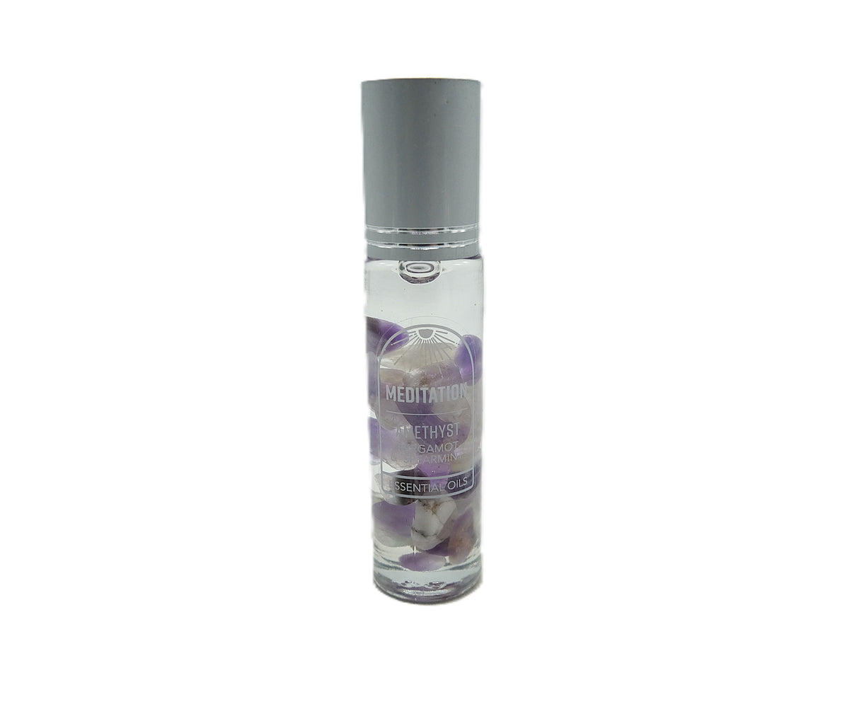 Gemstone Essential Oil Intention Crystal Roll‑On Perfumes