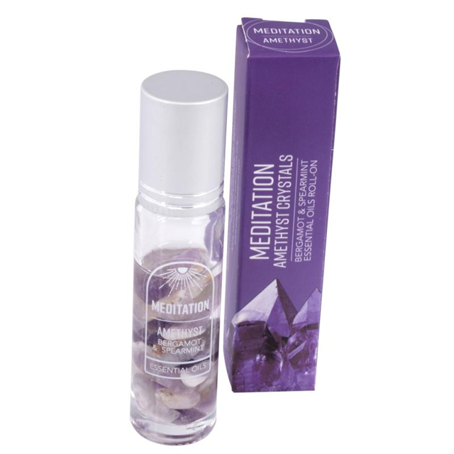 Gemstone Essential Oil Intention Crystal Roll‑On Perfumes