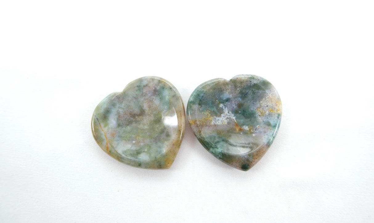 Various Heart Shaped Worry Stones