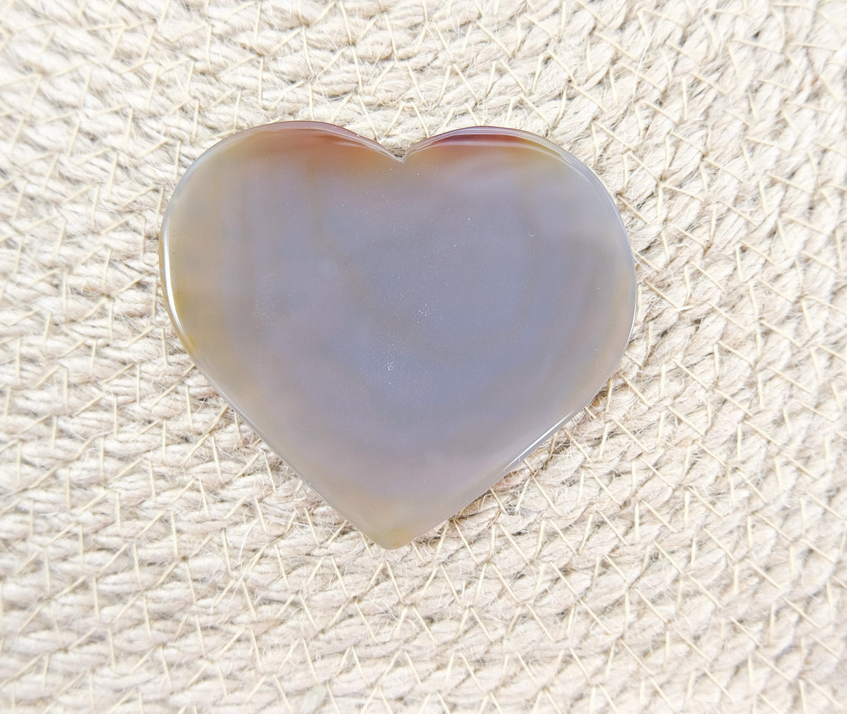 Natural Polished Heart Shaped Agate Slices