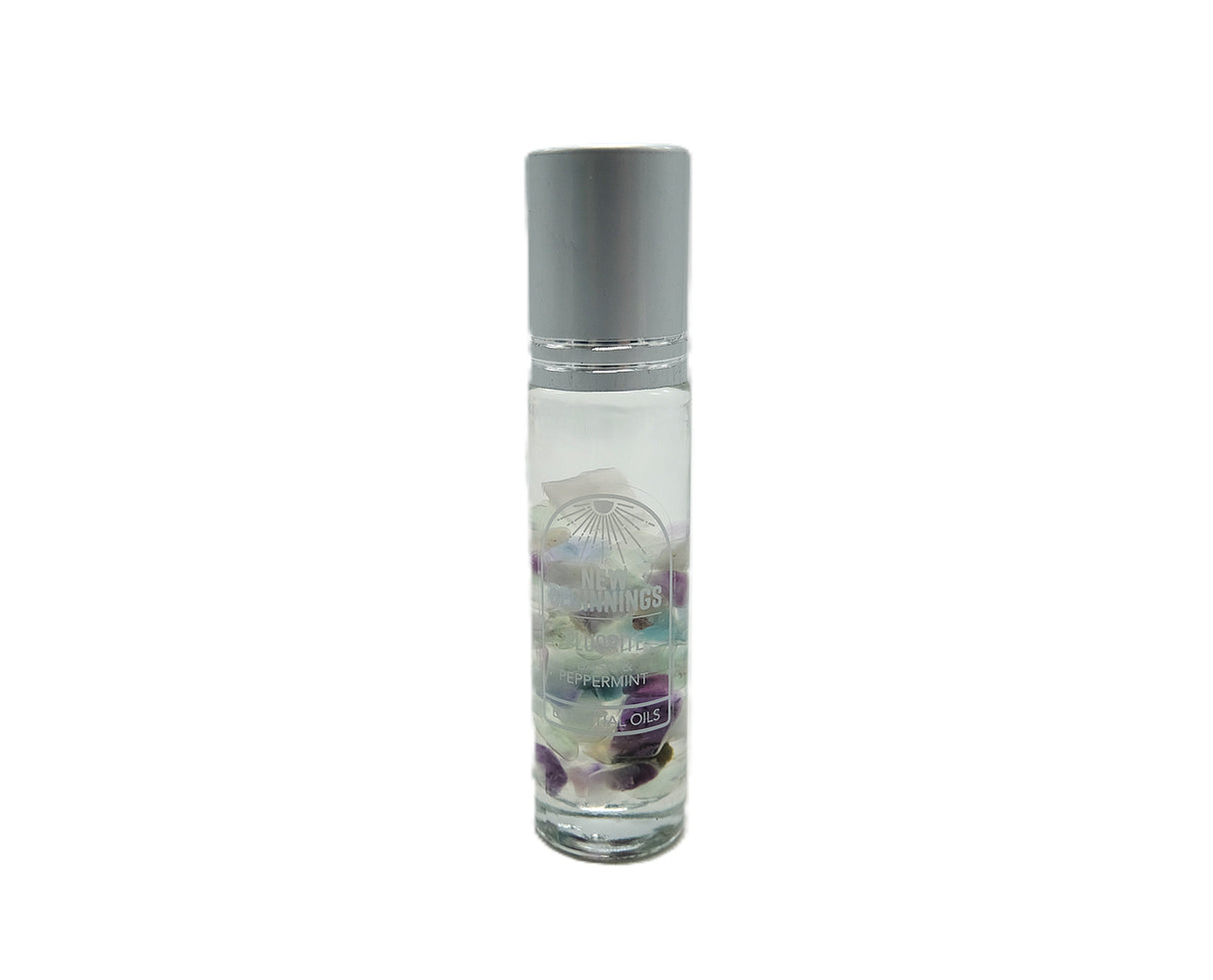 Gemstone Essential Oil Intention Crystal Roll‑On Perfumes