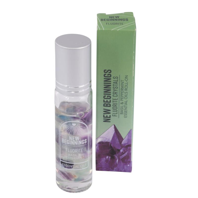 Gemstone Essential Oil Intention Crystal Roll‑On Perfumes