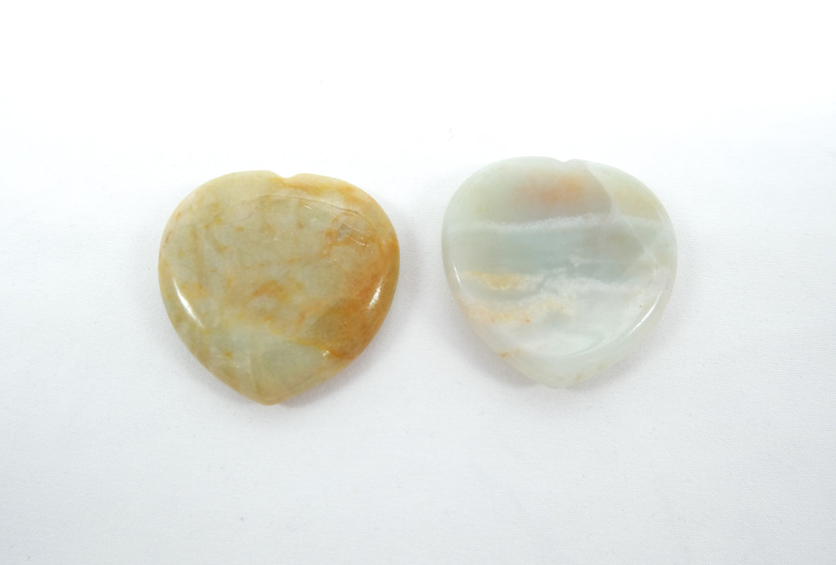 Various Heart Shaped Worry Stones