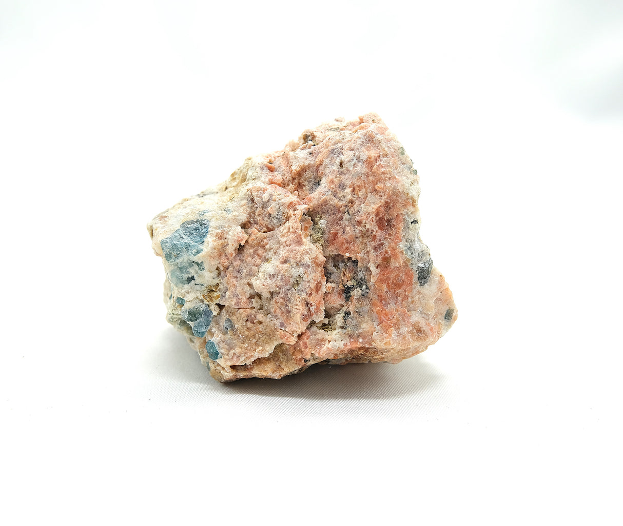 Raw Orange Calcite with Blue Apatite 05 | Ethically Sourced in Brazil