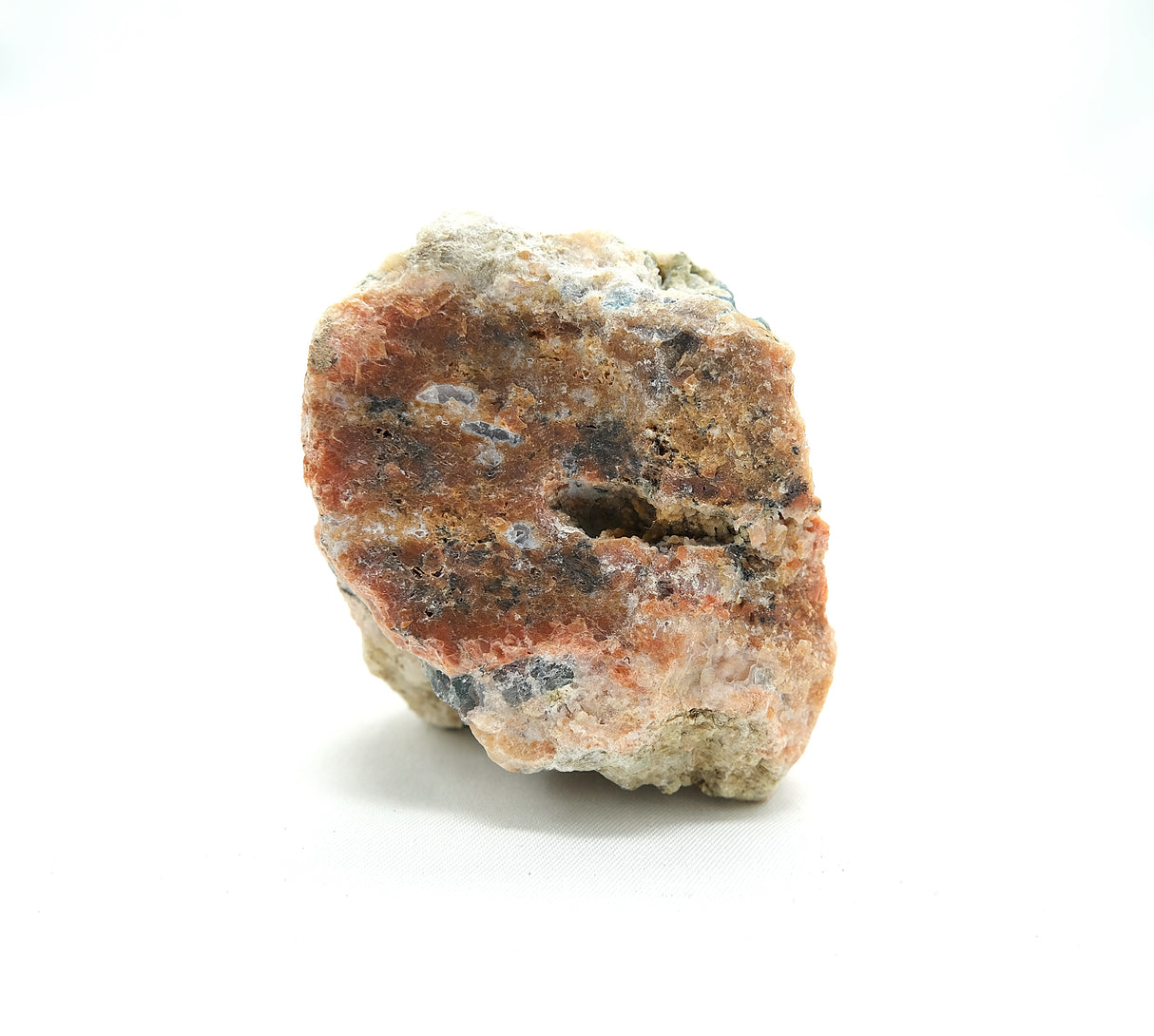 Raw Orange Calcite with Blue Apatite 05 | Ethically Sourced in Brazil