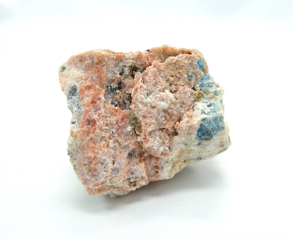 Raw Orange Calcite with Blue Apatite 05 | Ethically Sourced in Brazil
