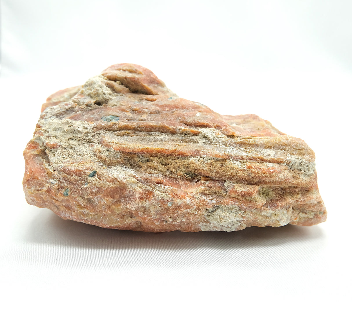 Raw Orange Calcite with Blue Apatite 08 | Ethically Sourced in Brazil