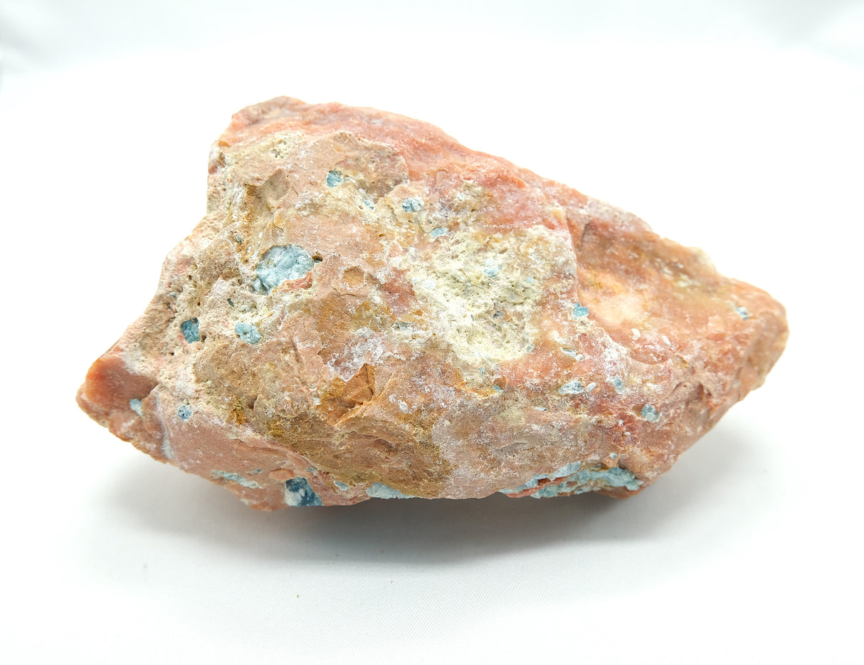 Raw Orange Calcite with Blue Apatite 08 | Ethically Sourced in Brazil