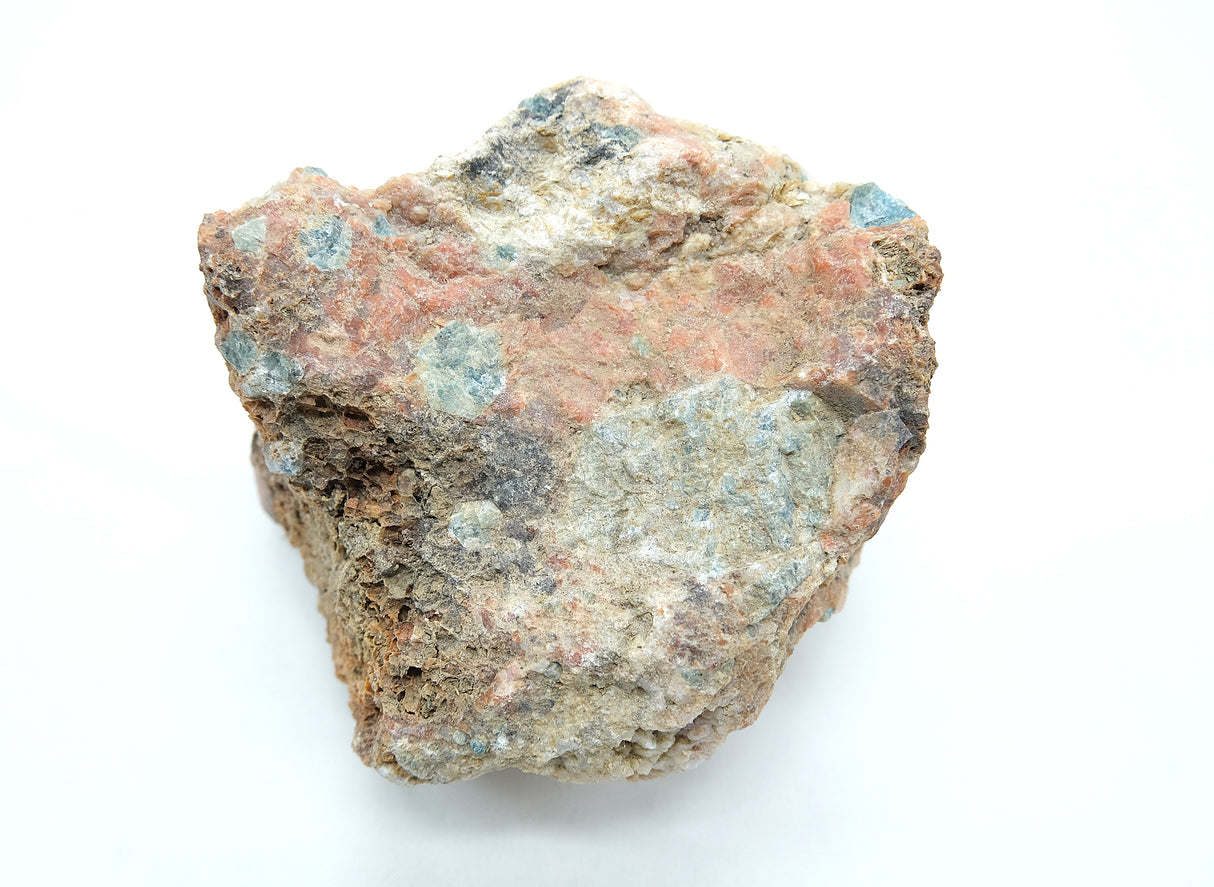 Raw Orange Calcite with Blue Apatite 10 | Ethically Sourced in Brazil