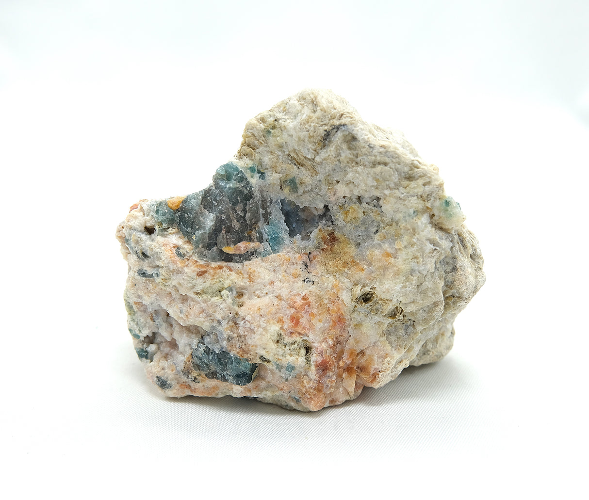 Raw Orange Calcite with Blue Apatite 11 | Ethically Sourced in Brazil
