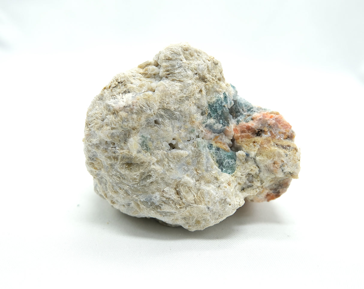 Raw Orange Calcite with Blue Apatite 11 | Ethically Sourced in Brazil