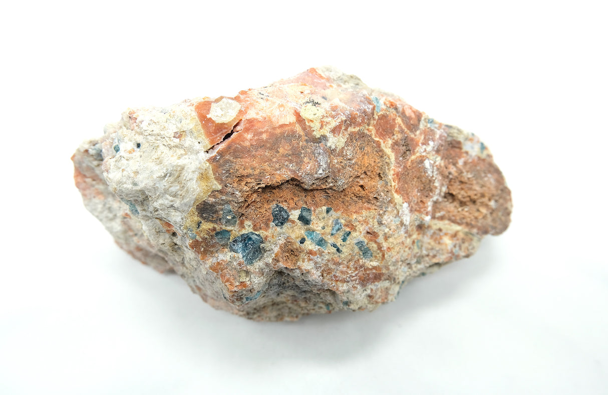 Raw Orange Calcite with Blue Apatite 12 | Ethically Sourced in Brazil