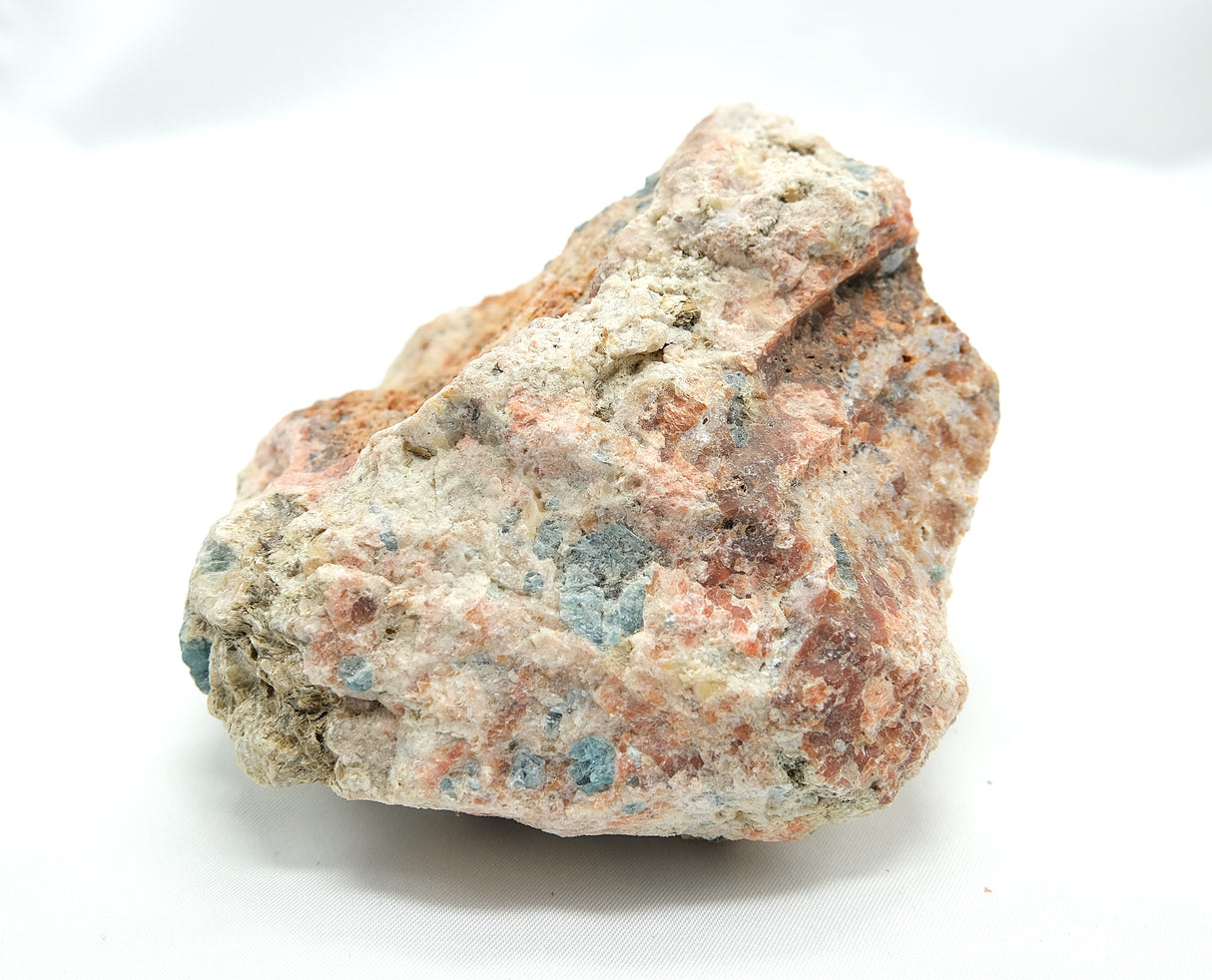 Raw Orange Calcite with Blue Apatite 13 | Ethically Sourced in Brazil