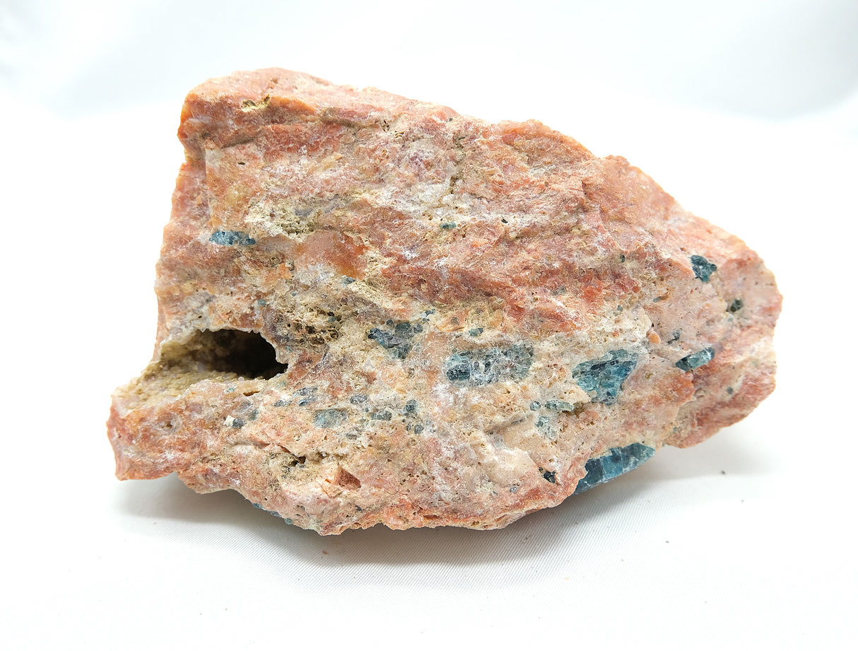 Raw Orange Calcite with Blue Apatite 14 | Ethically Sourced in Brazil