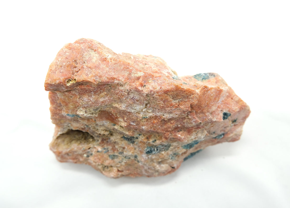 Raw Orange Calcite with Blue Apatite 14 | Ethically Sourced in Brazil