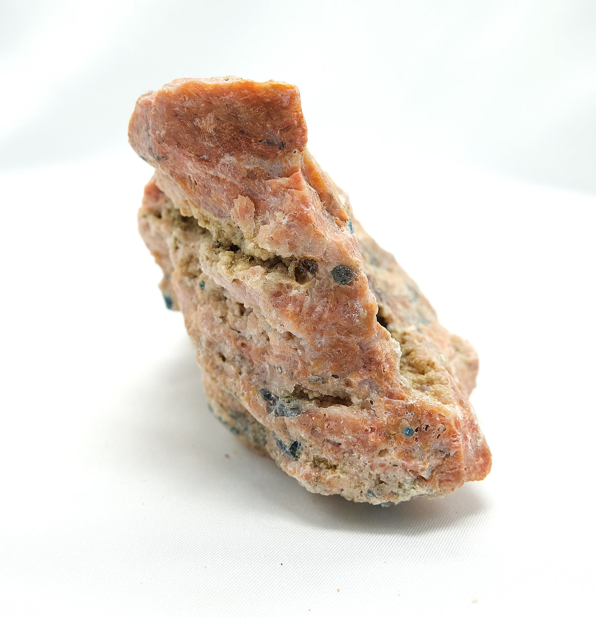 Raw Orange Calcite with Blue Apatite 14 | Ethically Sourced in Brazil