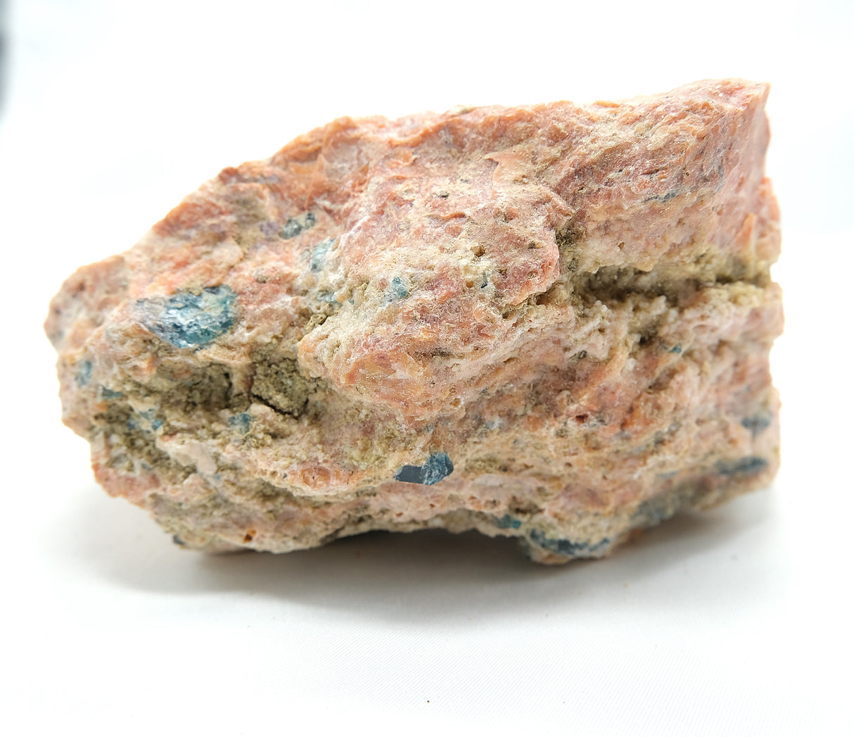 Raw Orange Calcite with Blue Apatite 14 | Ethically Sourced in Brazil