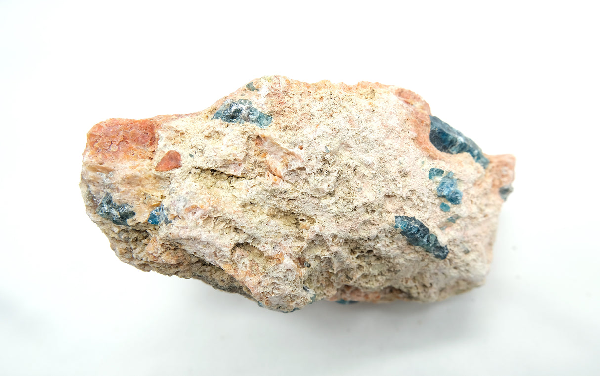 Raw Orange Calcite with Blue Apatite 14 | Ethically Sourced in Brazil