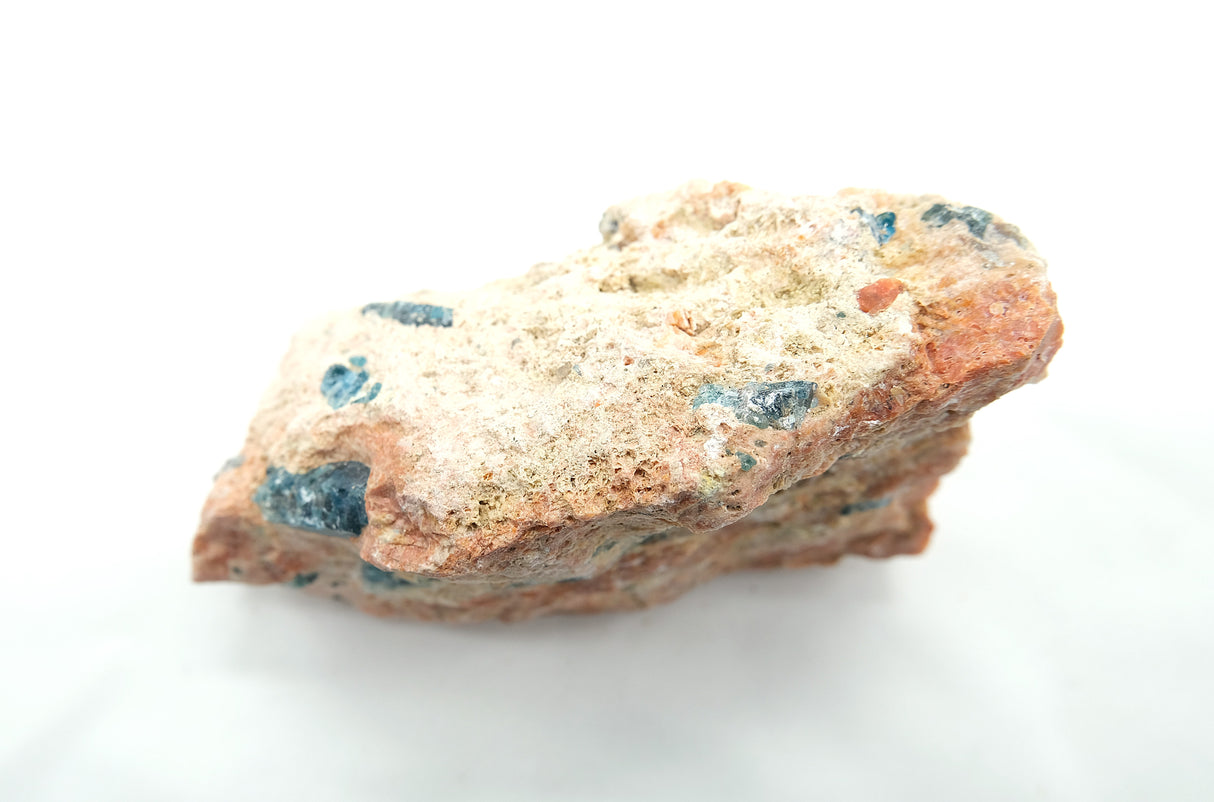 Raw Orange Calcite with Blue Apatite 14 | Ethically Sourced in Brazil