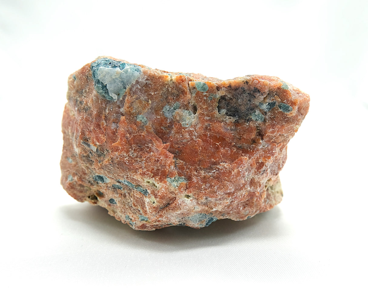 Raw Orange Calcite with Blue Apatite 01 | Ethically Sourced in Brazil