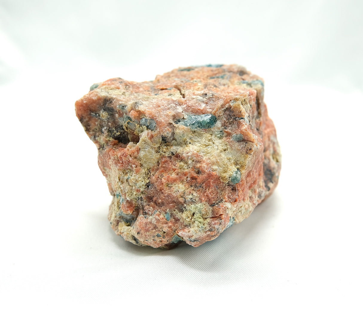 Raw Orange Calcite with Blue Apatite 01 | Ethically Sourced in Brazil