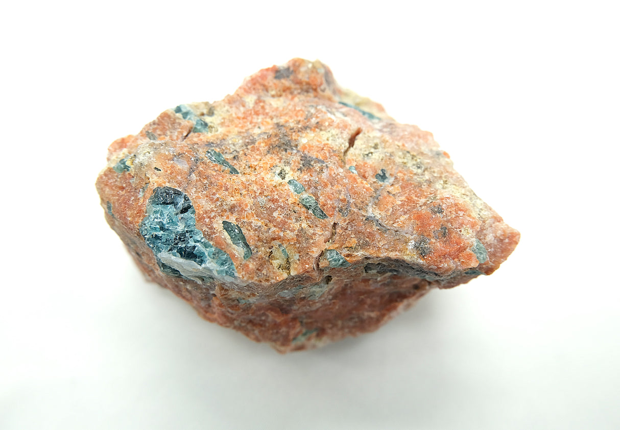 Raw Orange Calcite with Blue Apatite 01 | Ethically Sourced in Brazil
