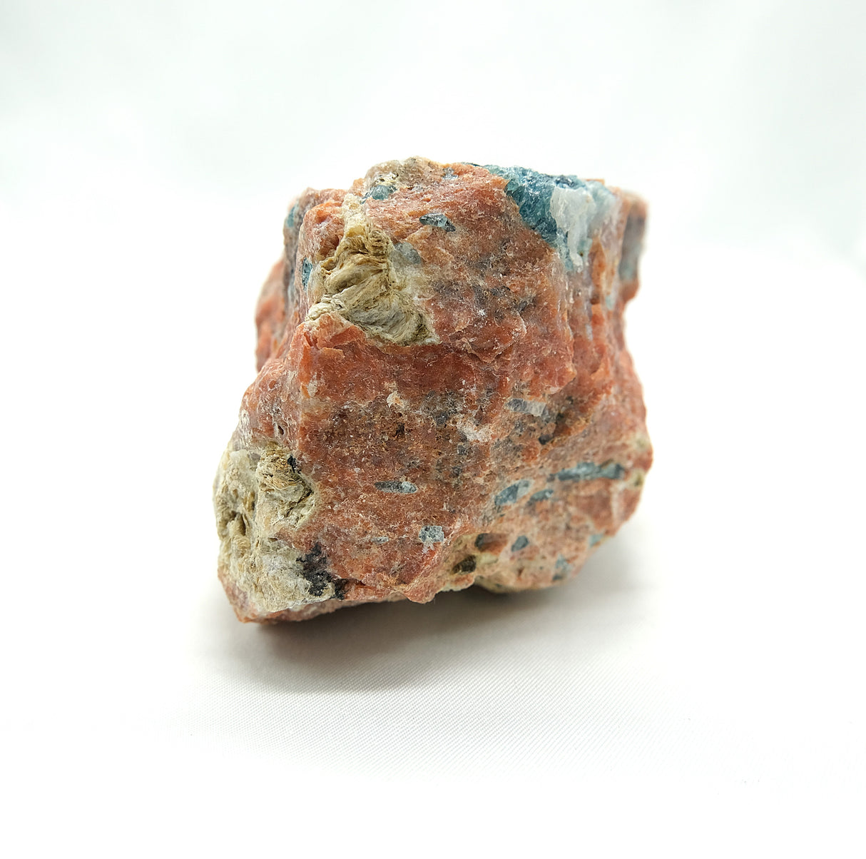 Raw Orange Calcite with Blue Apatite 01 | Ethically Sourced in Brazil
