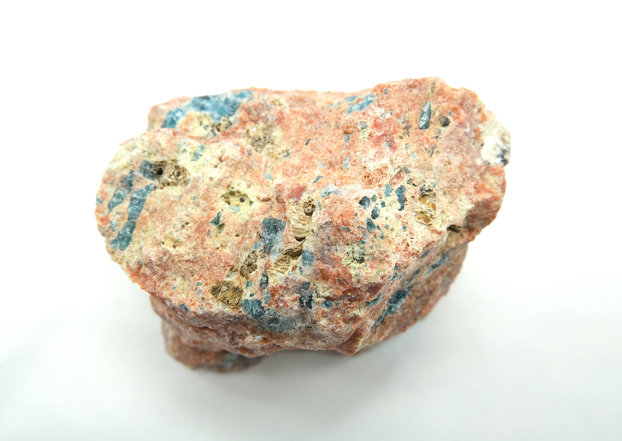 Raw Orange Calcite with Blue Apatite 01 | Ethically Sourced in Brazil