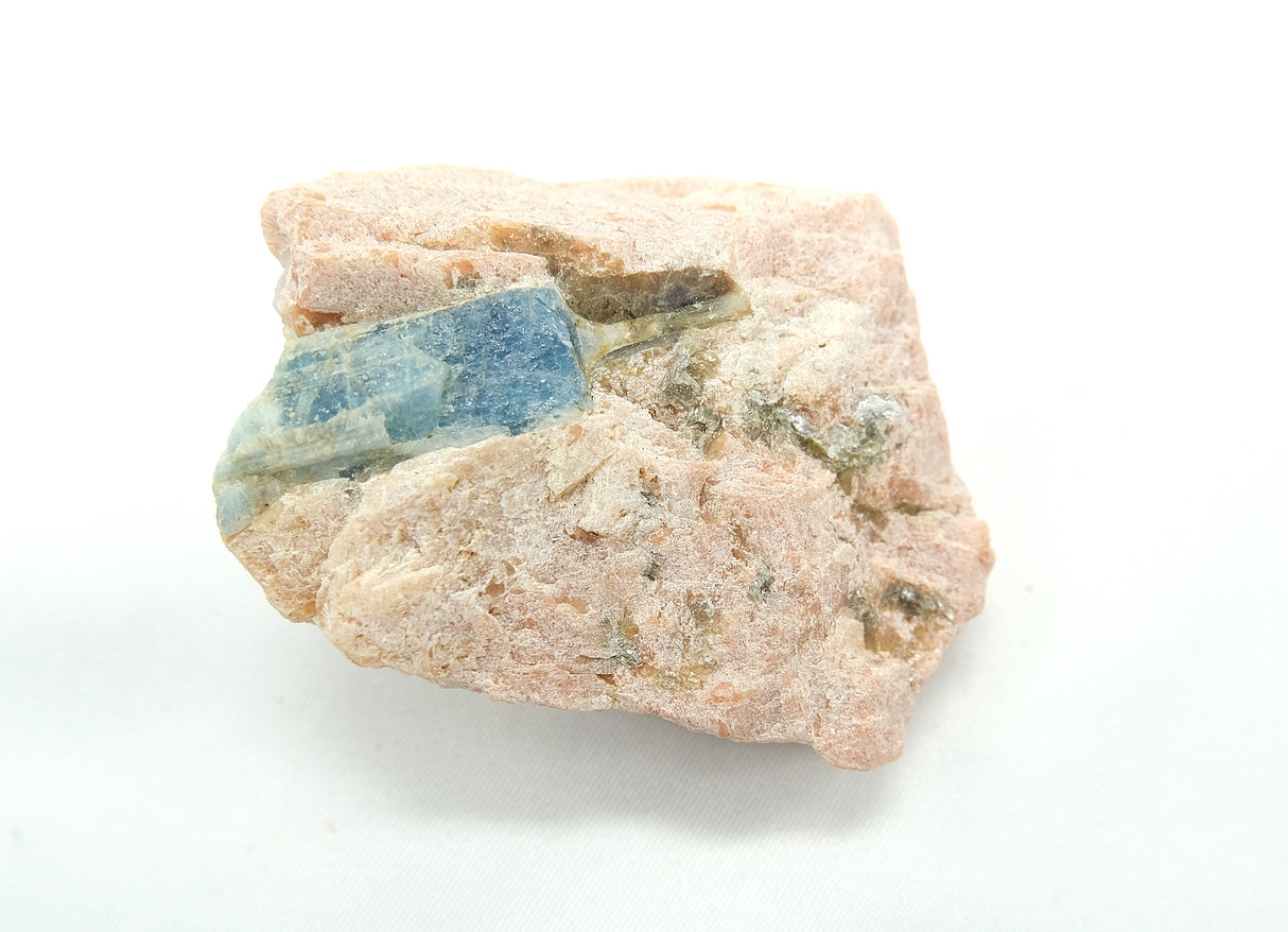 Raw Orange Calcite with Blue Apatite 02 | Ethically Sourced in Brazil