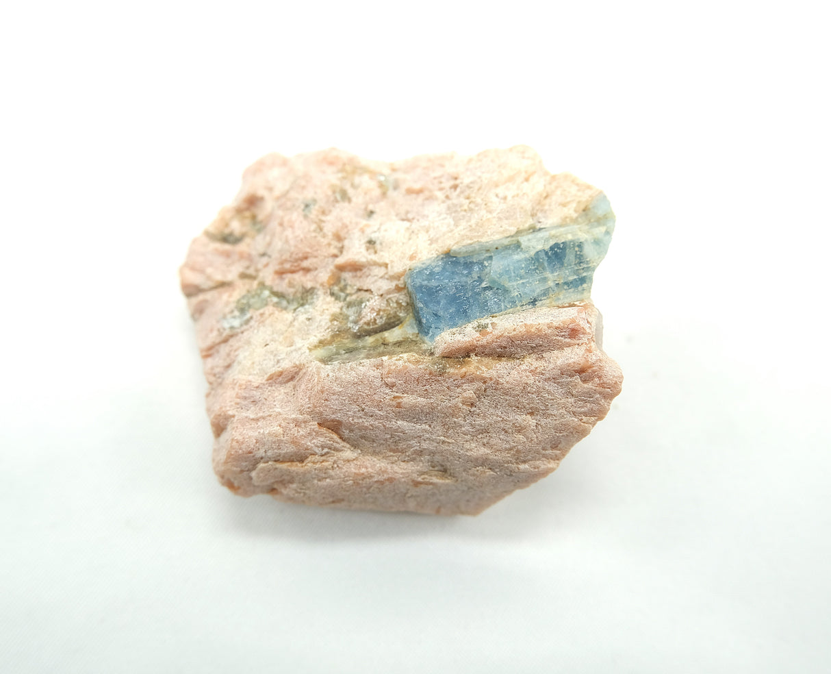 Raw Orange Calcite with Blue Apatite 02 | Ethically Sourced in Brazil
