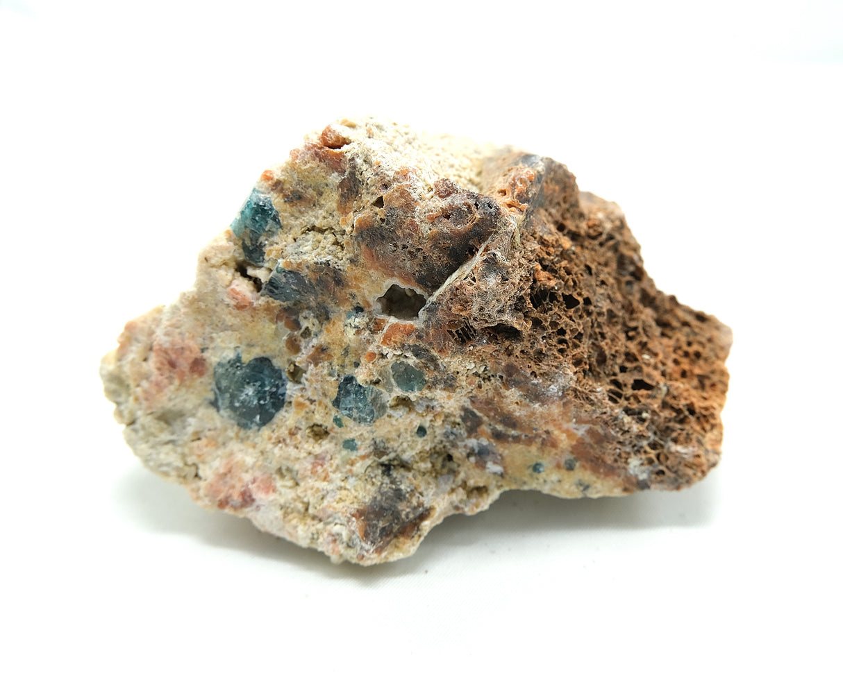 Raw Orange Calcite with Blue Apatite 03 | Ethically Sourced in Brazil