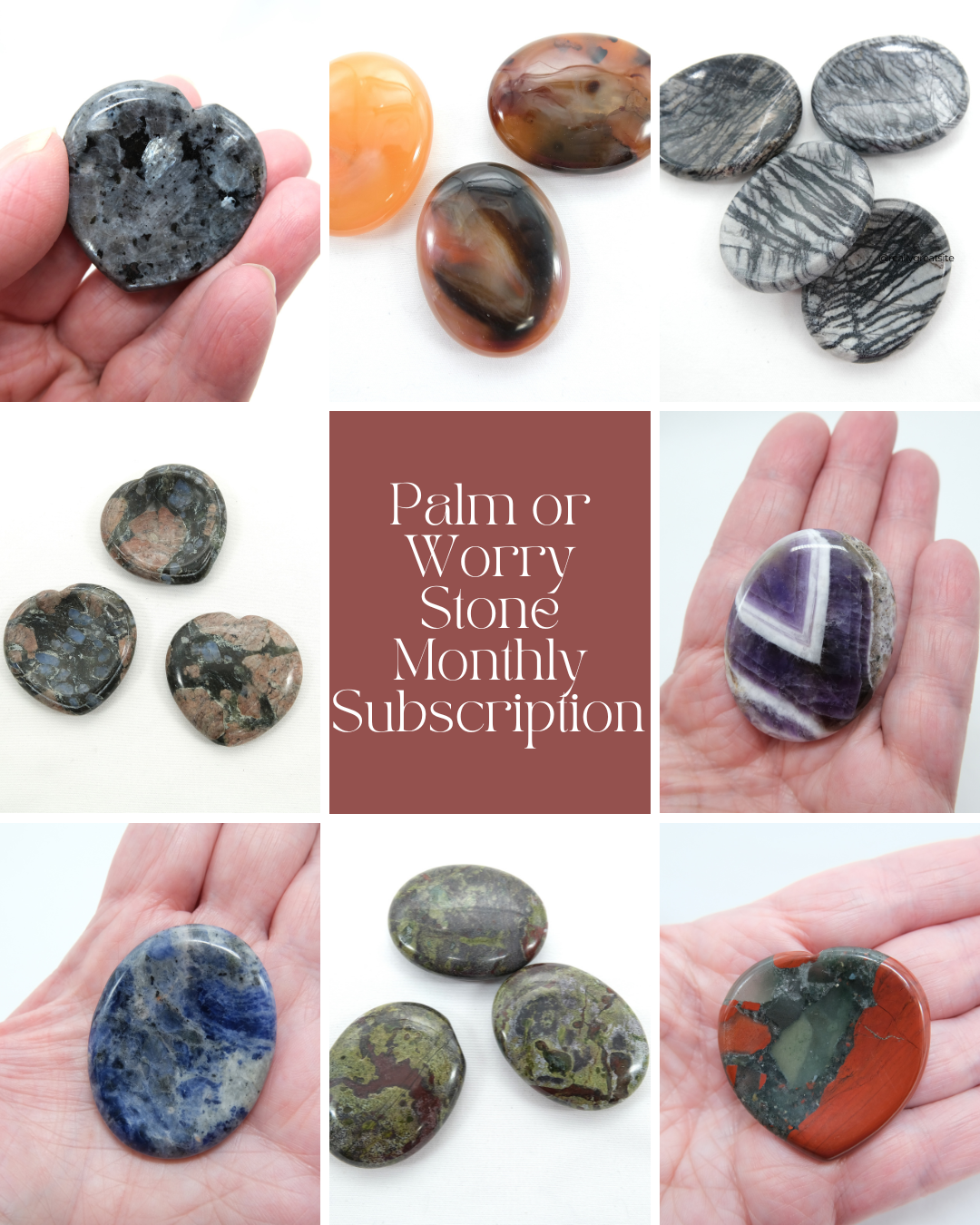 Palm and Worry Stone Monthly Subscription - Get A Palm Or Worry Stone Each Month