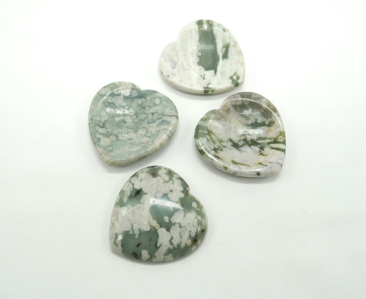 Various Heart Shaped Worry Stones