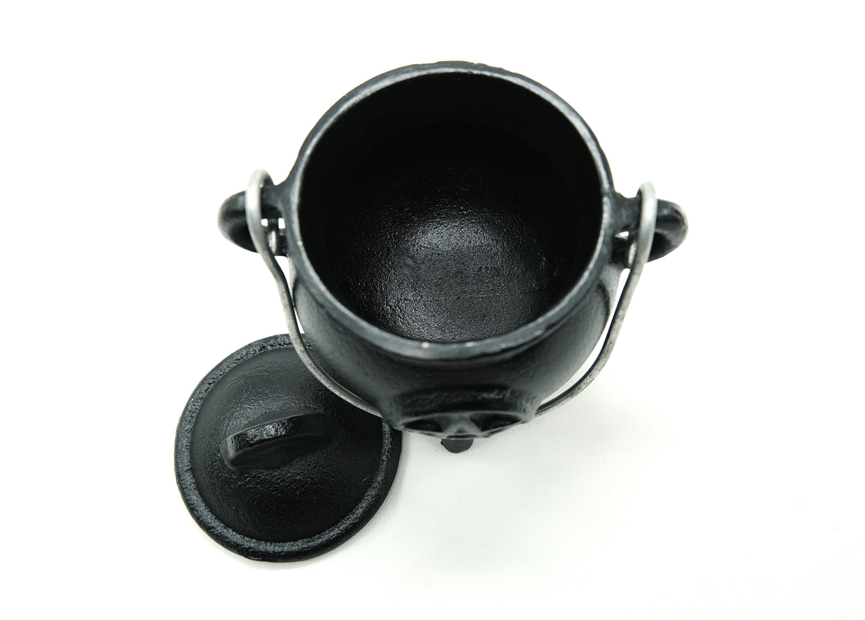 Mini Cast Iron Cauldron | Pentacle, Triple Moon, or Plain | Various Sizes