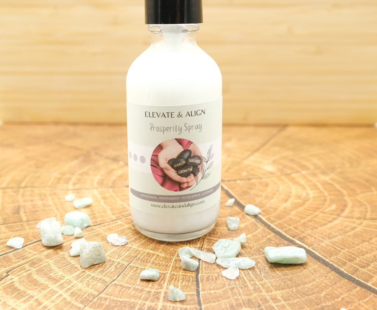 Prosperity Intention Crystal Perfume Spray | Ritual Spray | With Green Aventurine Crystals | Smudge Spray | Reiki Charged