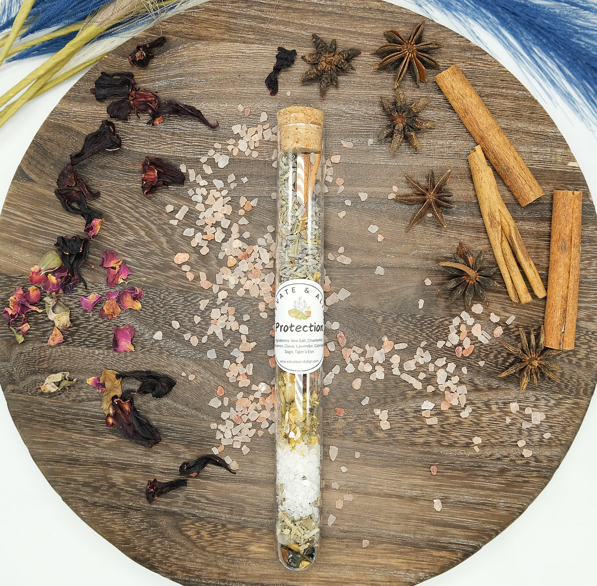 Large Spell Jar Glass Tube - Protection, Luck & Success, Love, Emotional Healing, Happiness, Money, Calming, Confidence