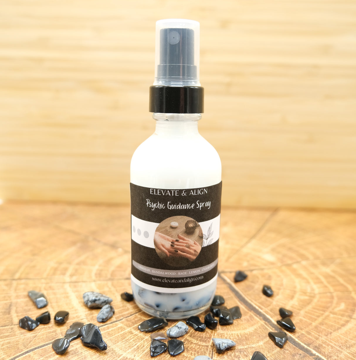 Psychic Guidance Intention Crystal Perfume Spray | Ritual Spray | With Snowflake Obsidian Crystals | Smudge Spray | Reiki Charged