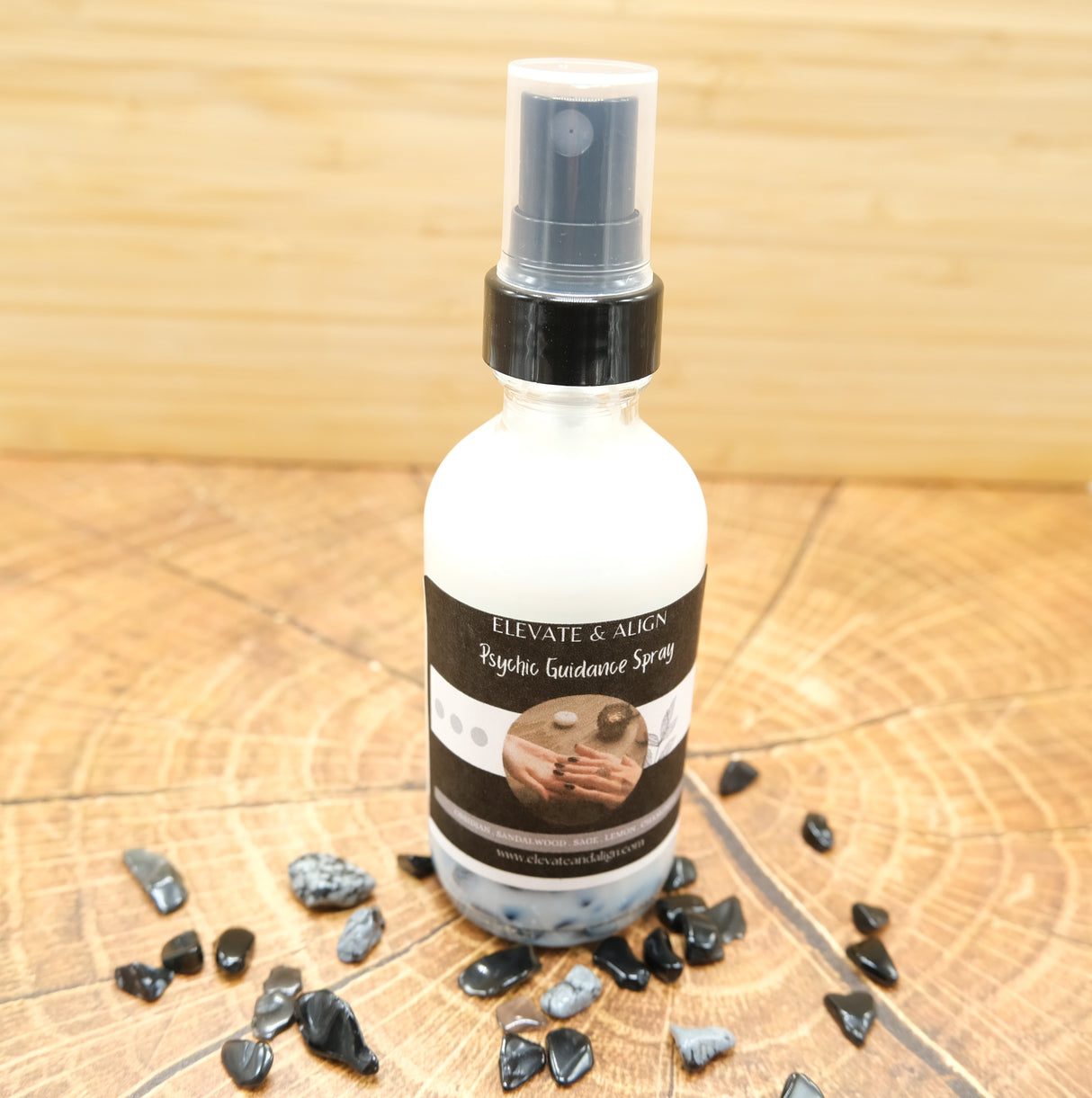 Psychic Guidance Intention Crystal Perfume Spray | Ritual Spray | With Snowflake Obsidian Crystals | Smudge Spray | Reiki Charged