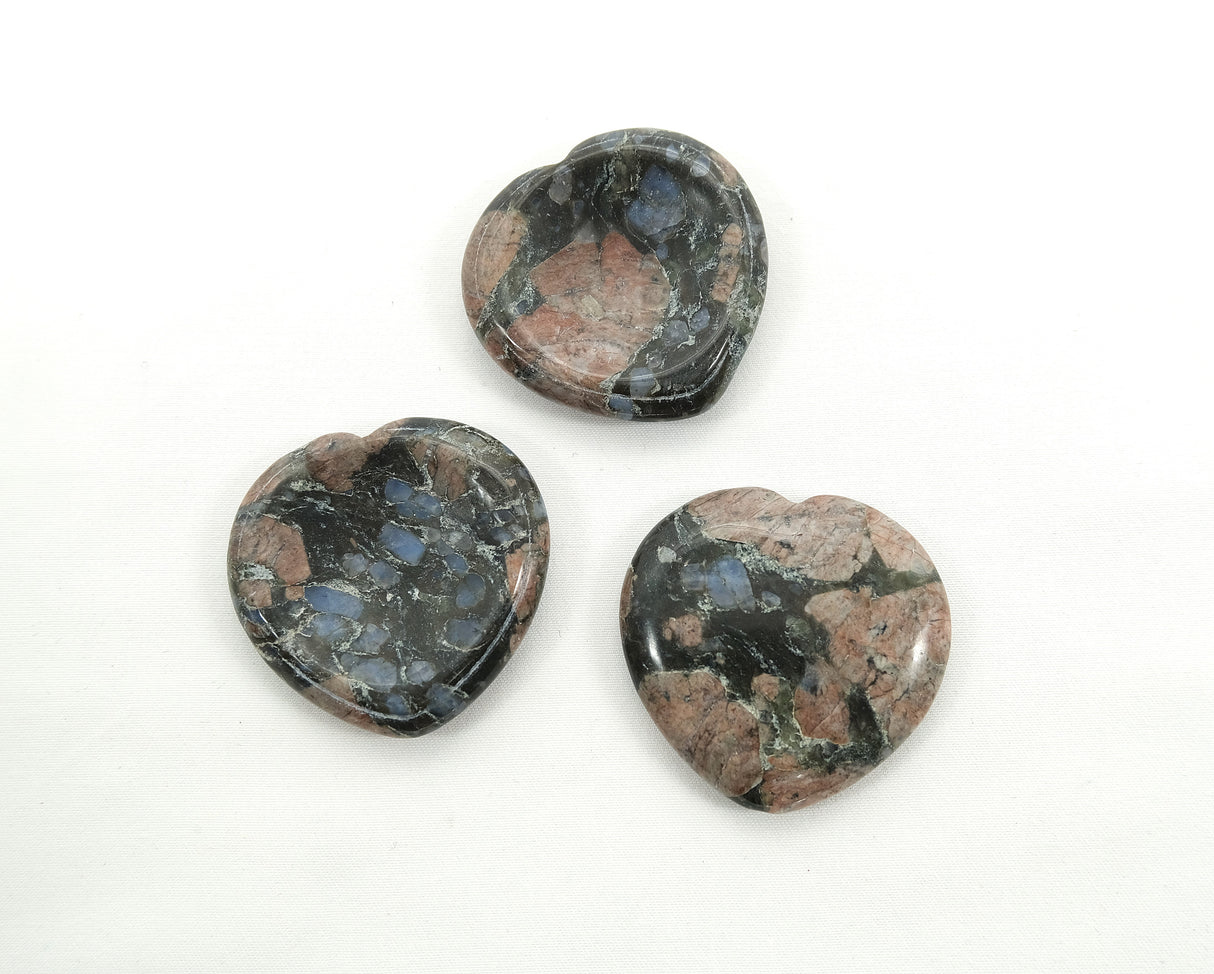 Various Heart Shaped Worry Stones
