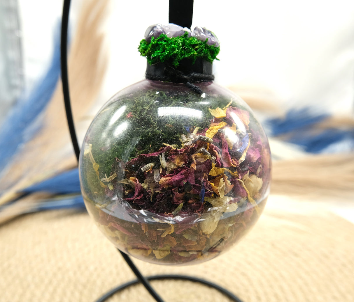 Raven Skull Witch Ball - Witchy Decor