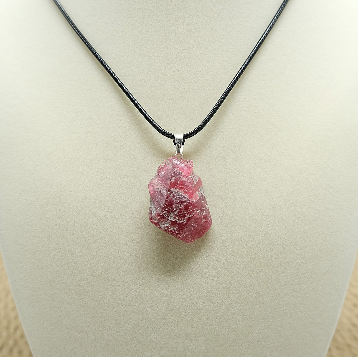 Rhodonite Rough Pendant Necklace