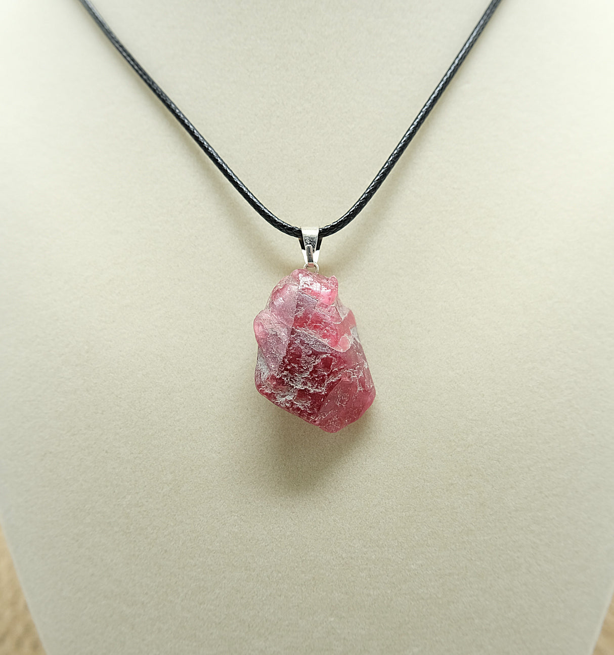 Rhodonite Rough Pendant Necklace