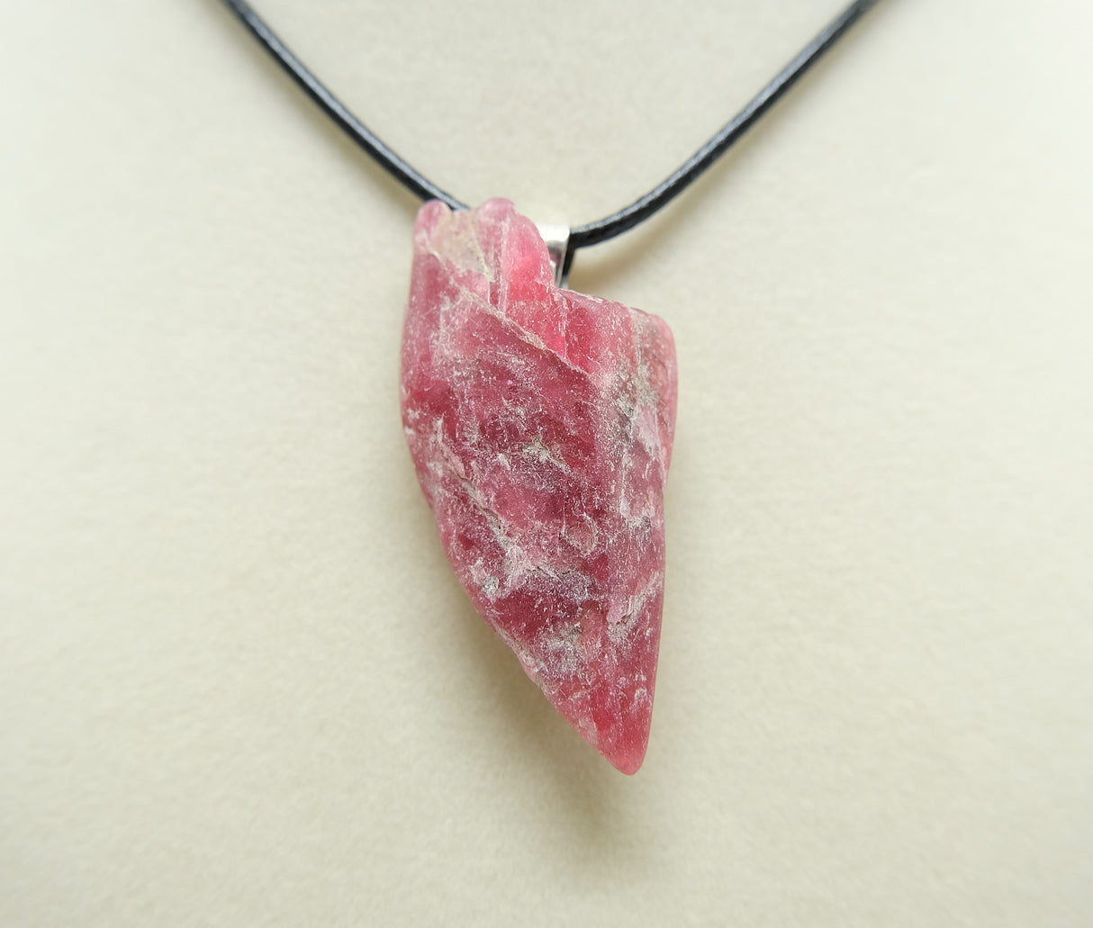 Rhodonite Rough Pendant Necklace