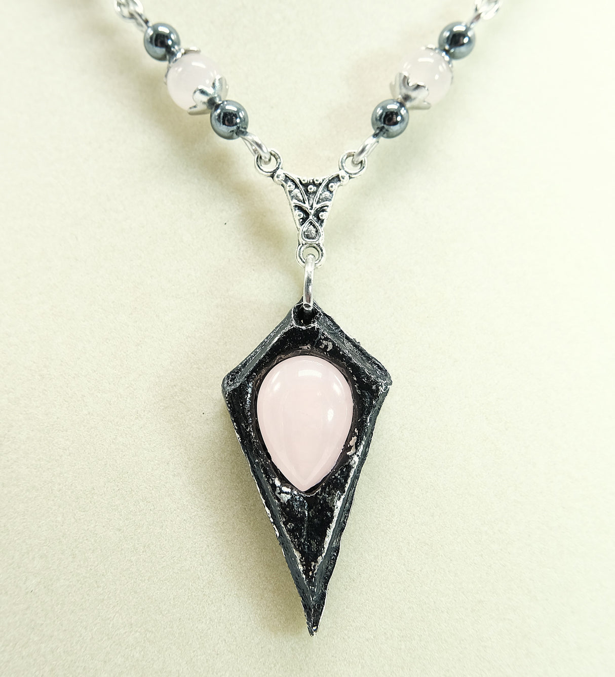 Rose Quartz Pendulum Pendant Necklace