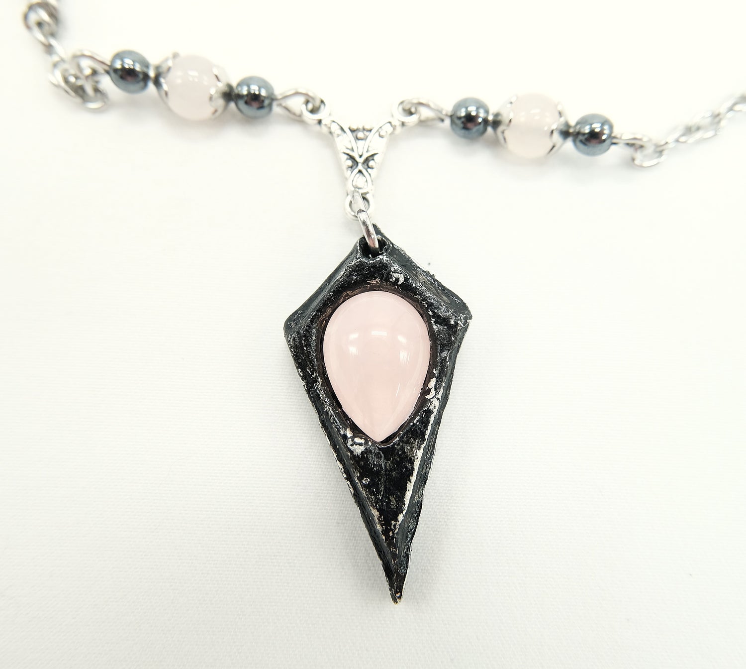 Rose Quartz Pendulum Pendant Necklace
