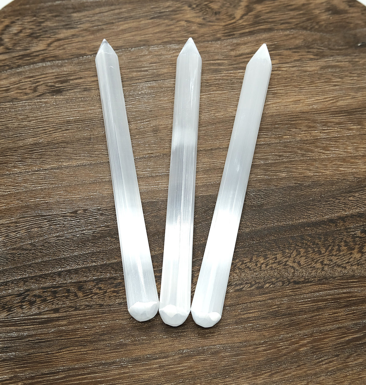 Selenite 6 inch Crystal Wand Point