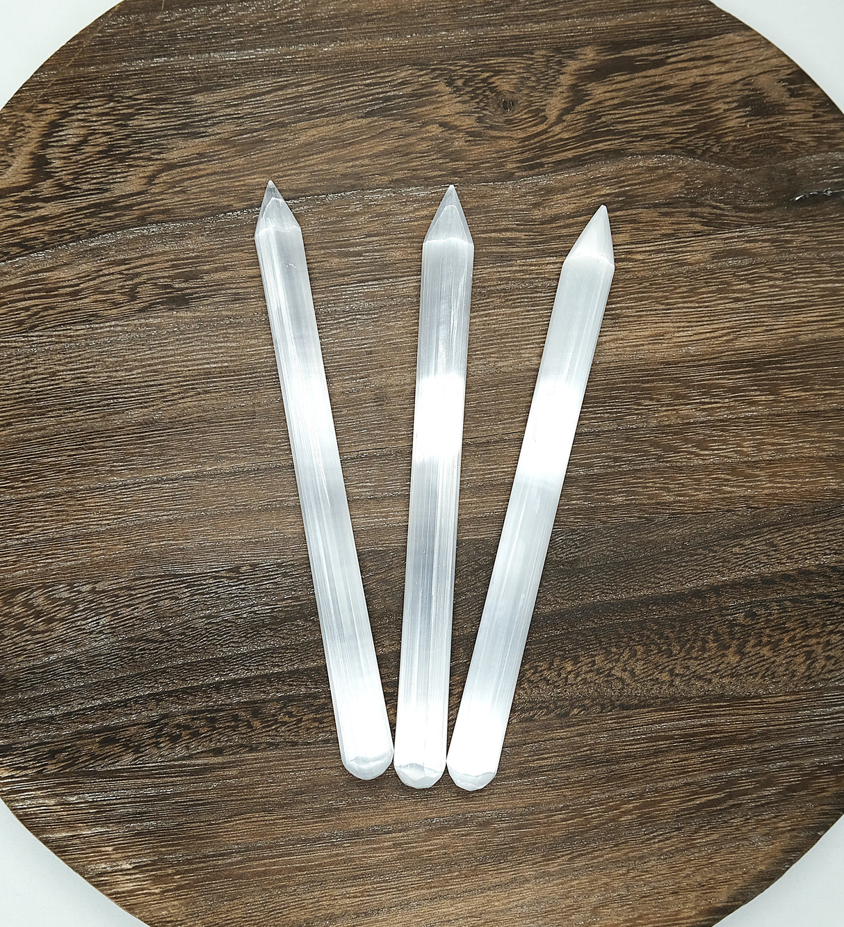 Selenite 6 inch Crystal Wand Point